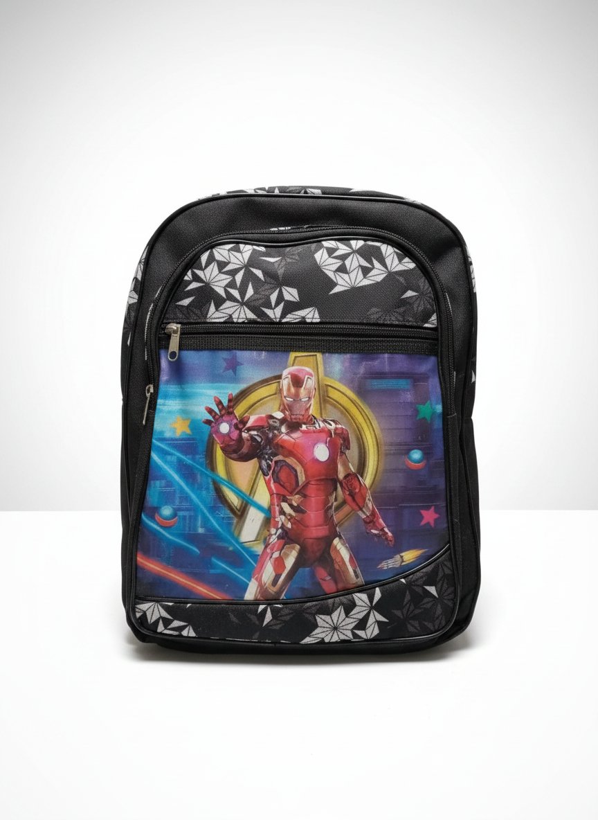  🎒 Sac d'école stylé – Motif Iron Man / Avengers