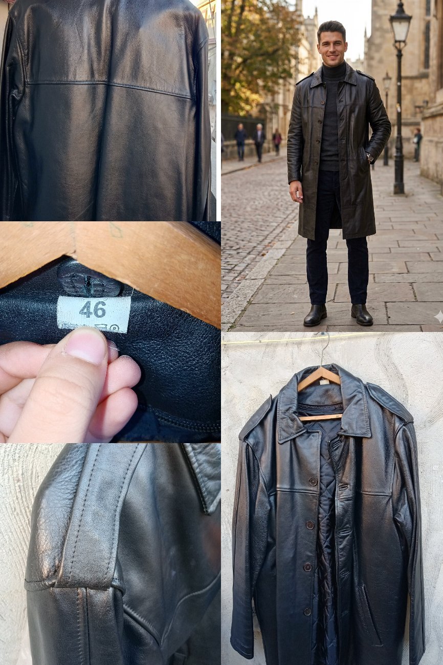 Manteau Cuir Véritable Homme - Importé de France🇲🇫