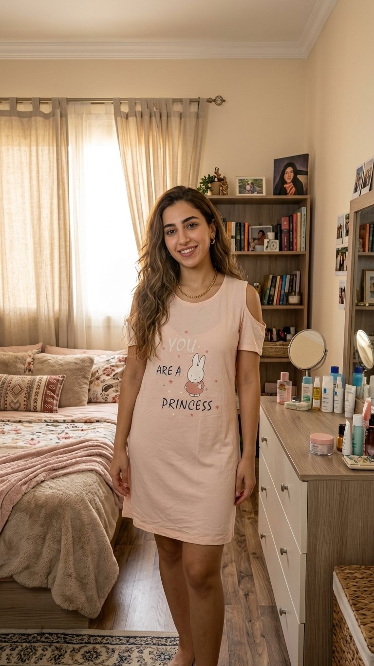 Robe d'intérieur Zen rose pâle, élégante et confortable avec ses découpes aux épaules, son motif à l'avant et ses fentes sur les côtés. Elle est en excellent état, avec juste une légère tache invisible au porté sur le bas qui n'altère en rien son look.