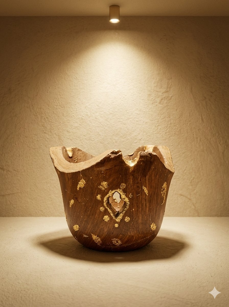 Objet de décoration élégant en couleur marron brillante, apportant une touche chic et raffinée à votre intérieur