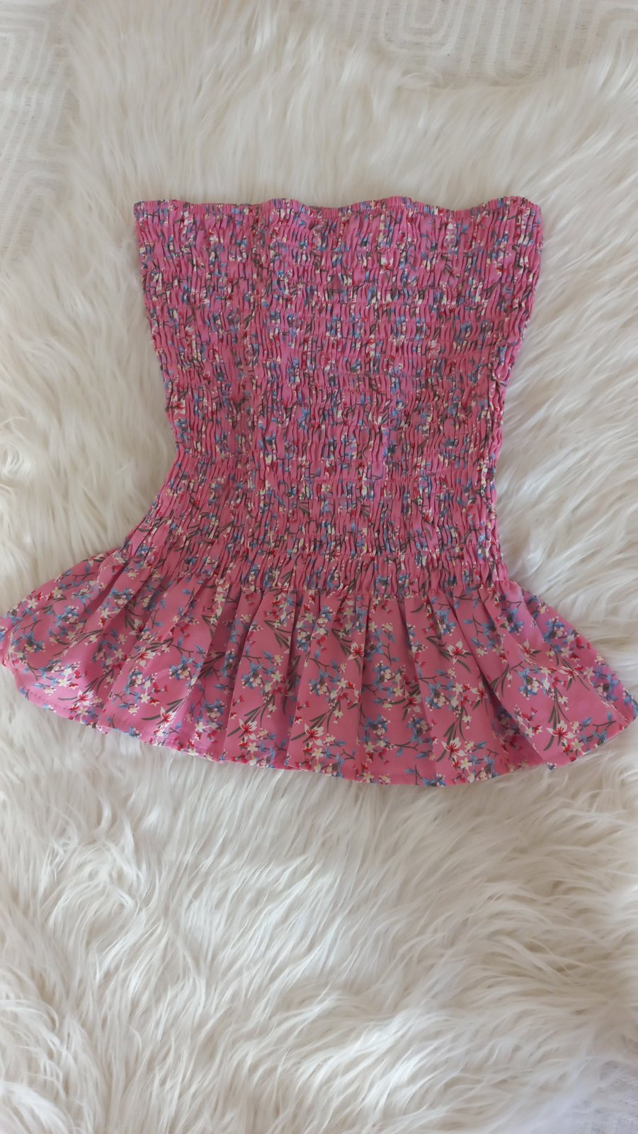 Pull bustier fleurie 