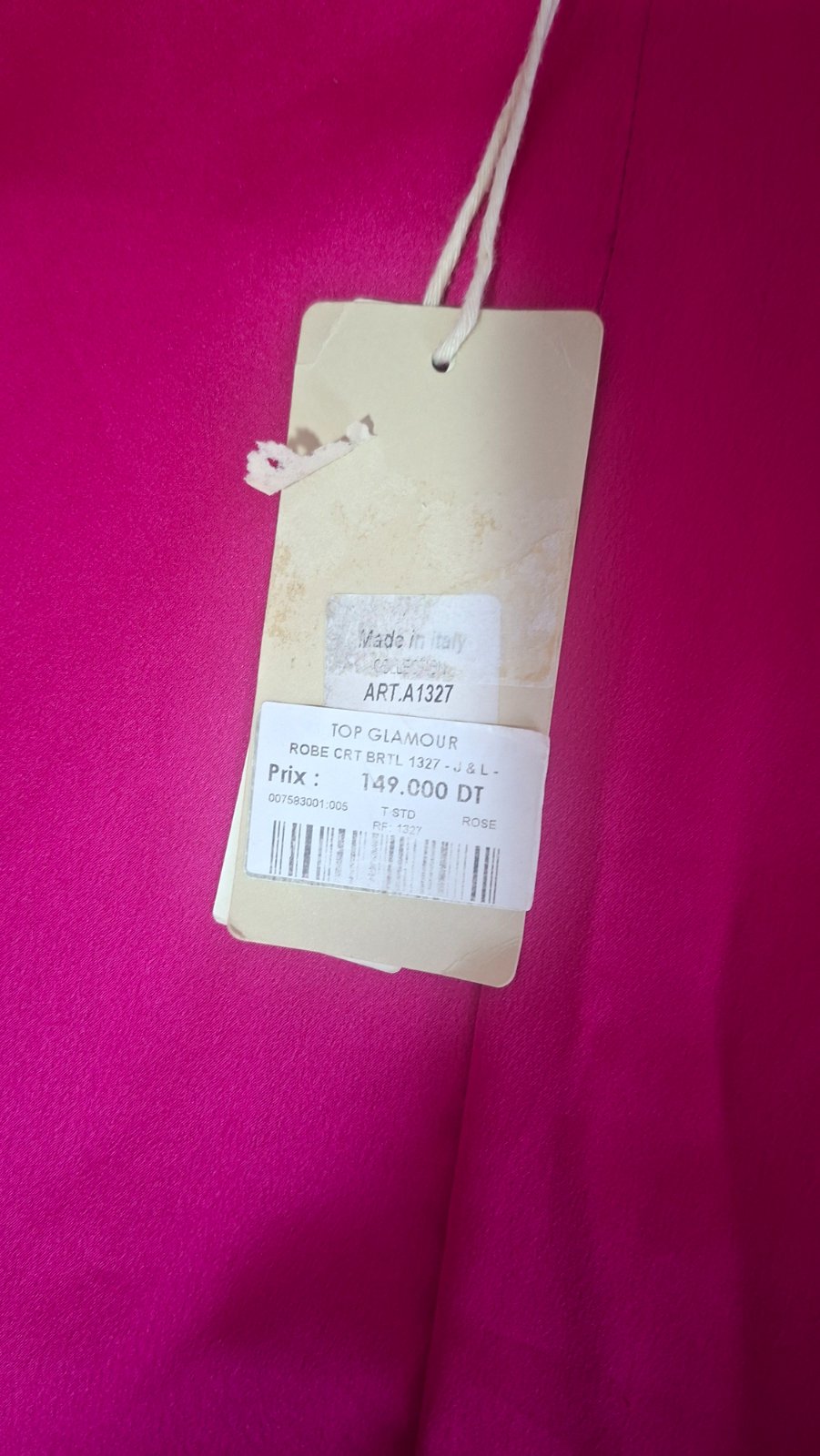 Robe effet satinée en rose
