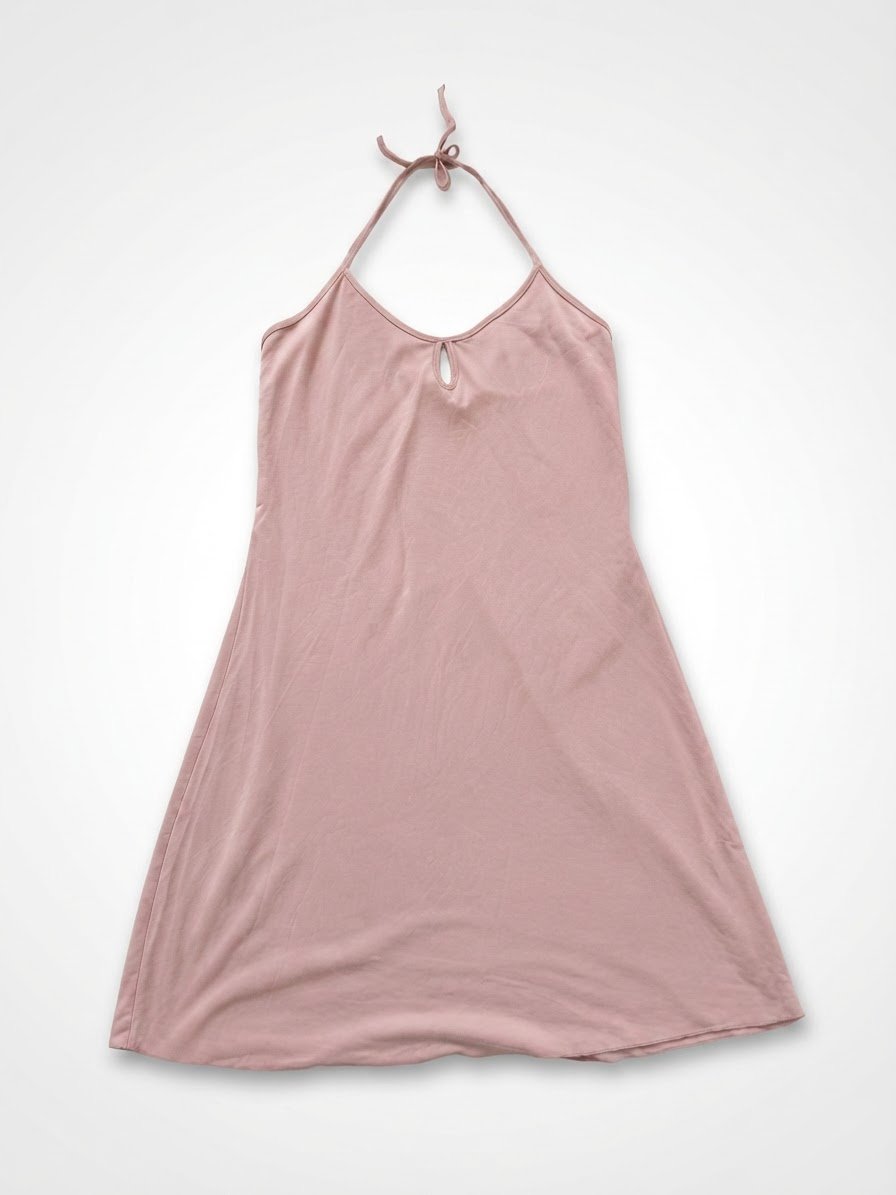 Maillot robe rose poudré