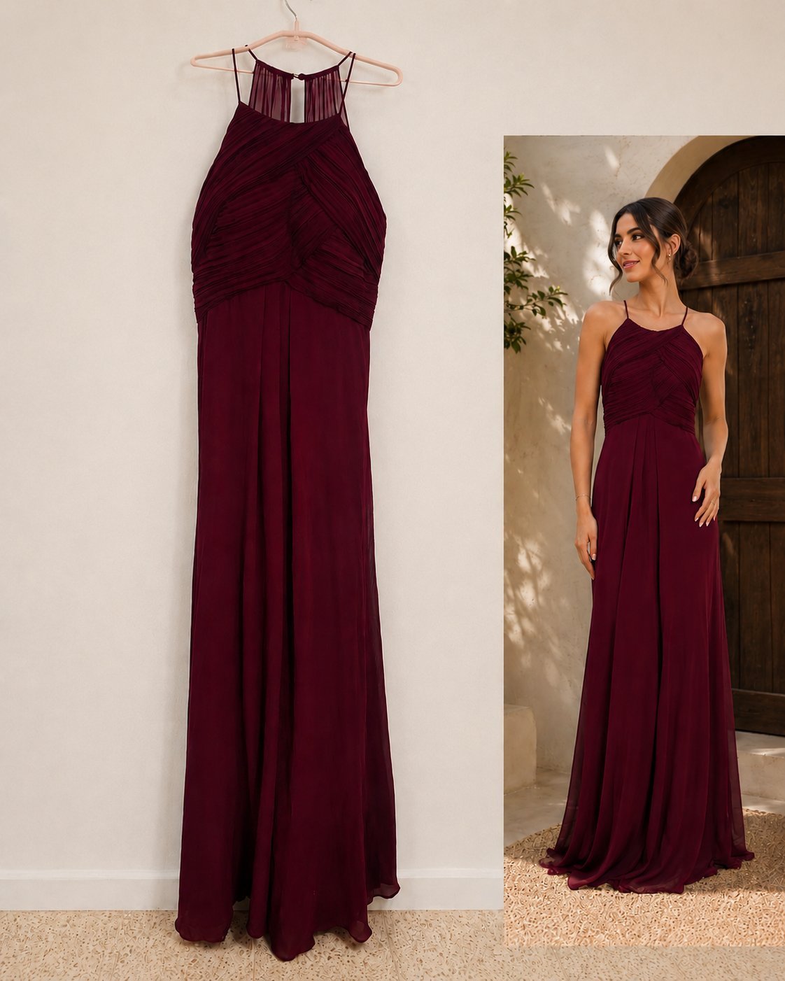 Robe soirée rouge bordeaux ♥️