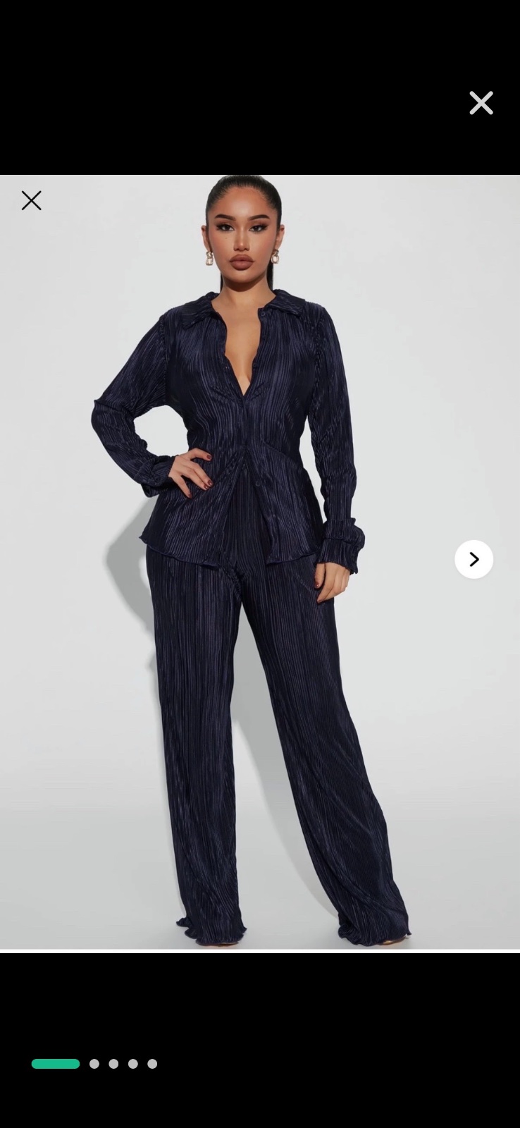 Set plissée navy blue 