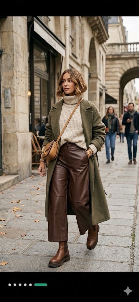 Pantalon semilicuire h&m cropet 