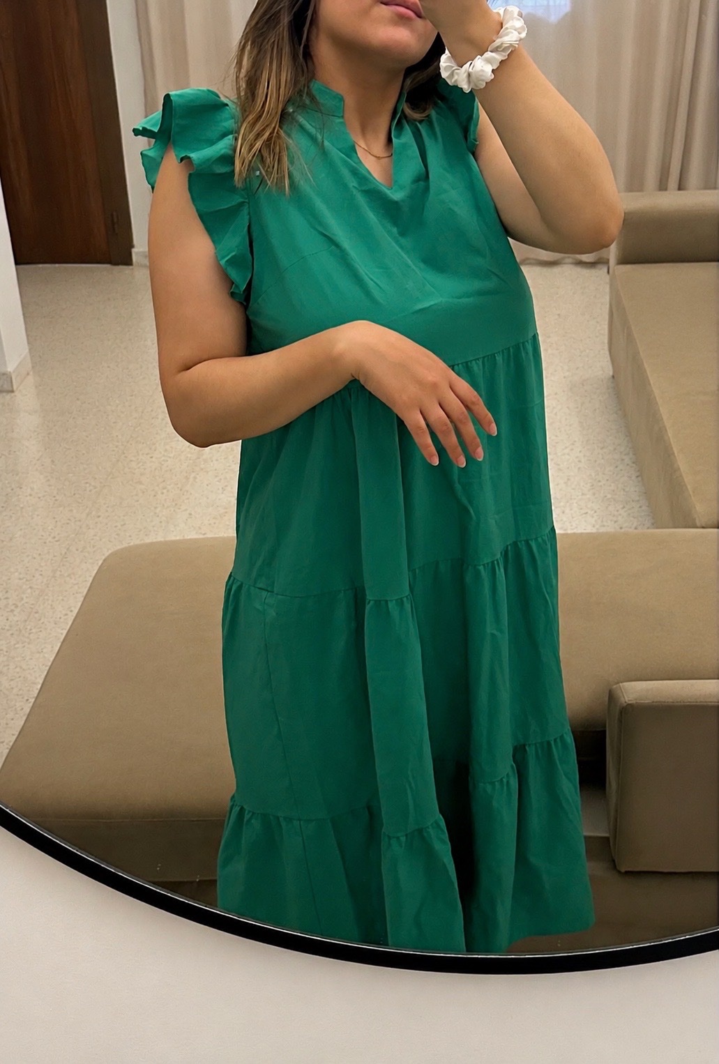 Robe midi verte