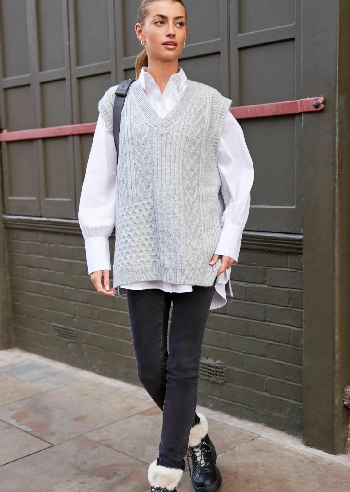 Debardeur gris taille L