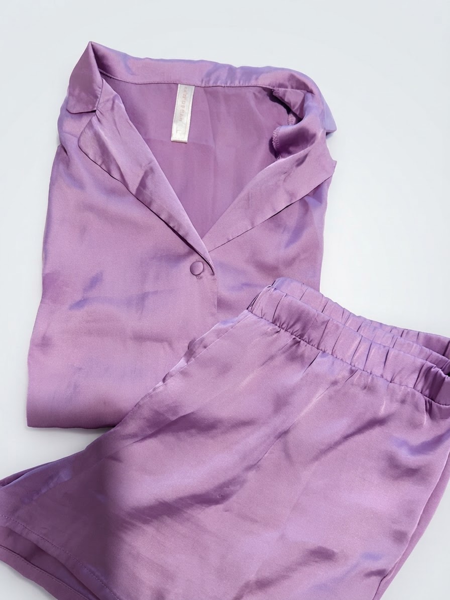 Pyjama short satin de soie
