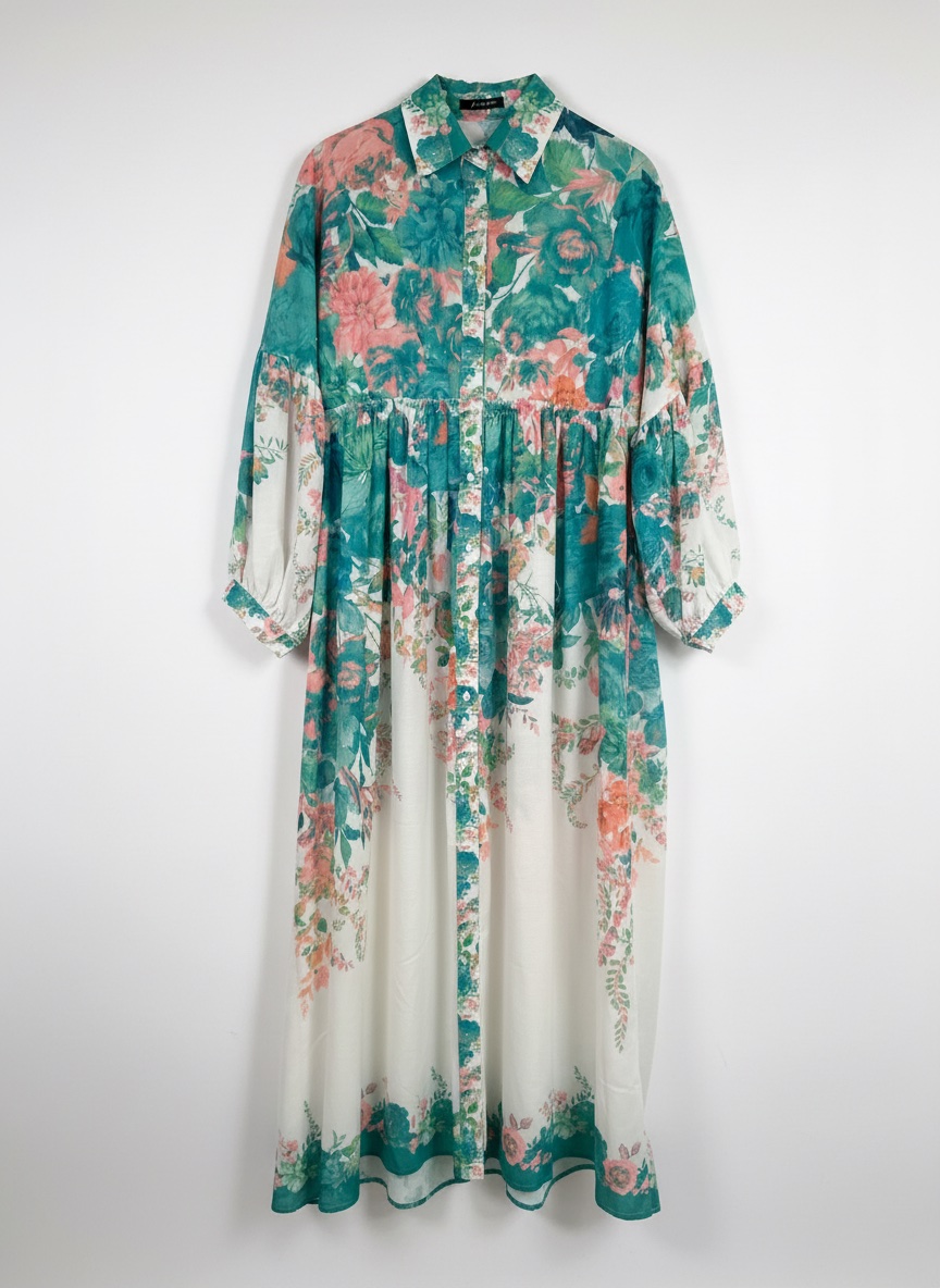 Robe longue fleurie 