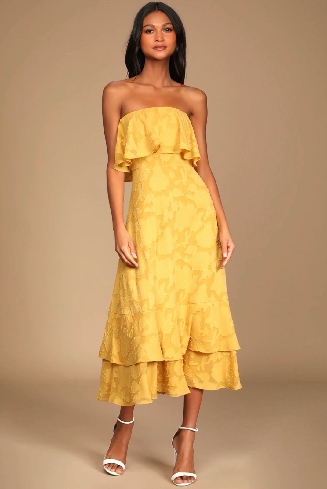 Robe bustier mi-long top tandance 