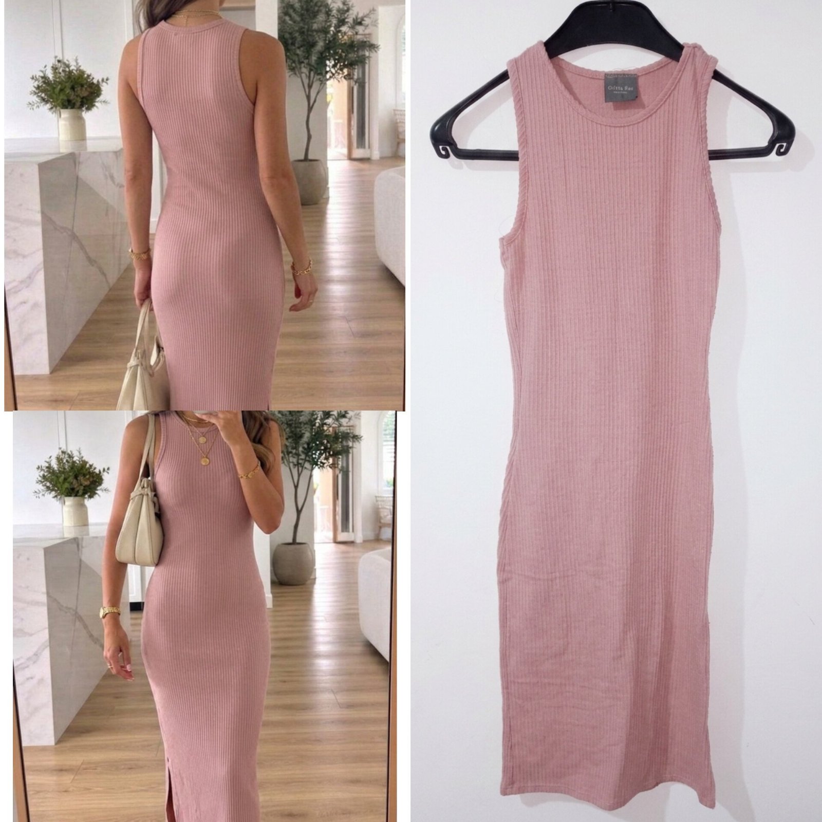 🌸 Robe rose côtelée Olivia Rae New York - Taille xs - Neuve
