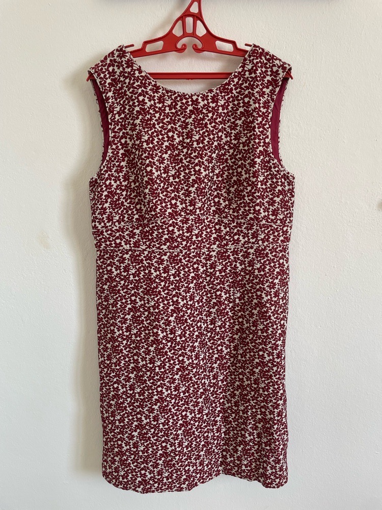 Robe sans manches rouge bordeaux