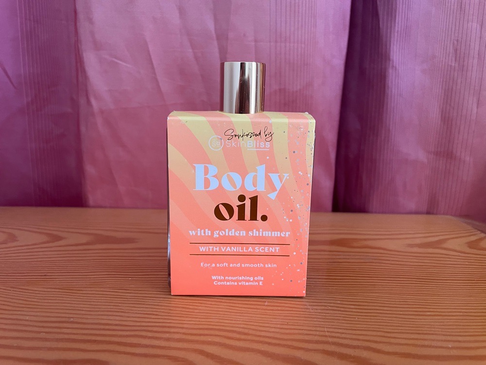 Huile pailletee de corps parfum vanille 
