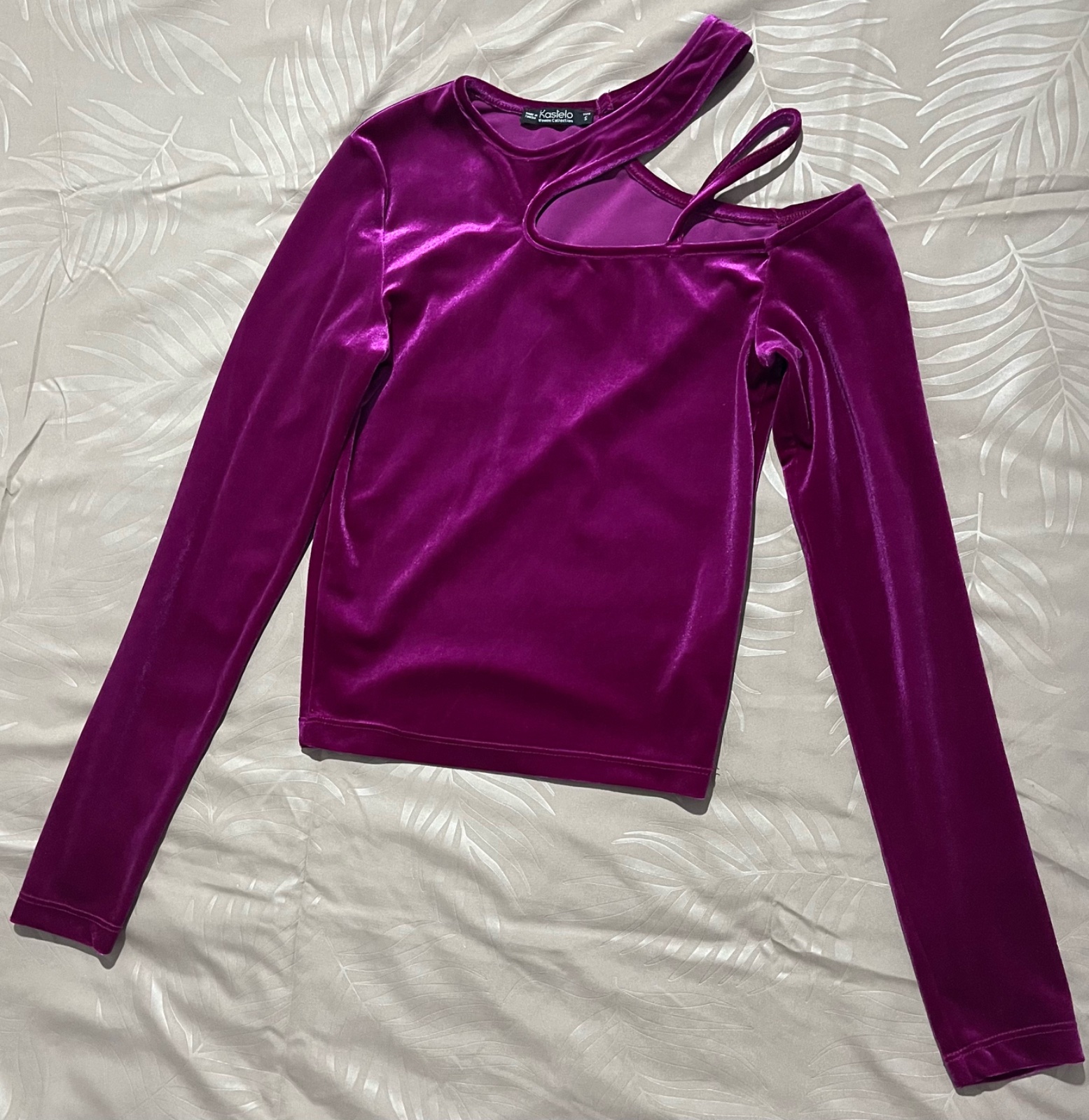 Pull velours rose 