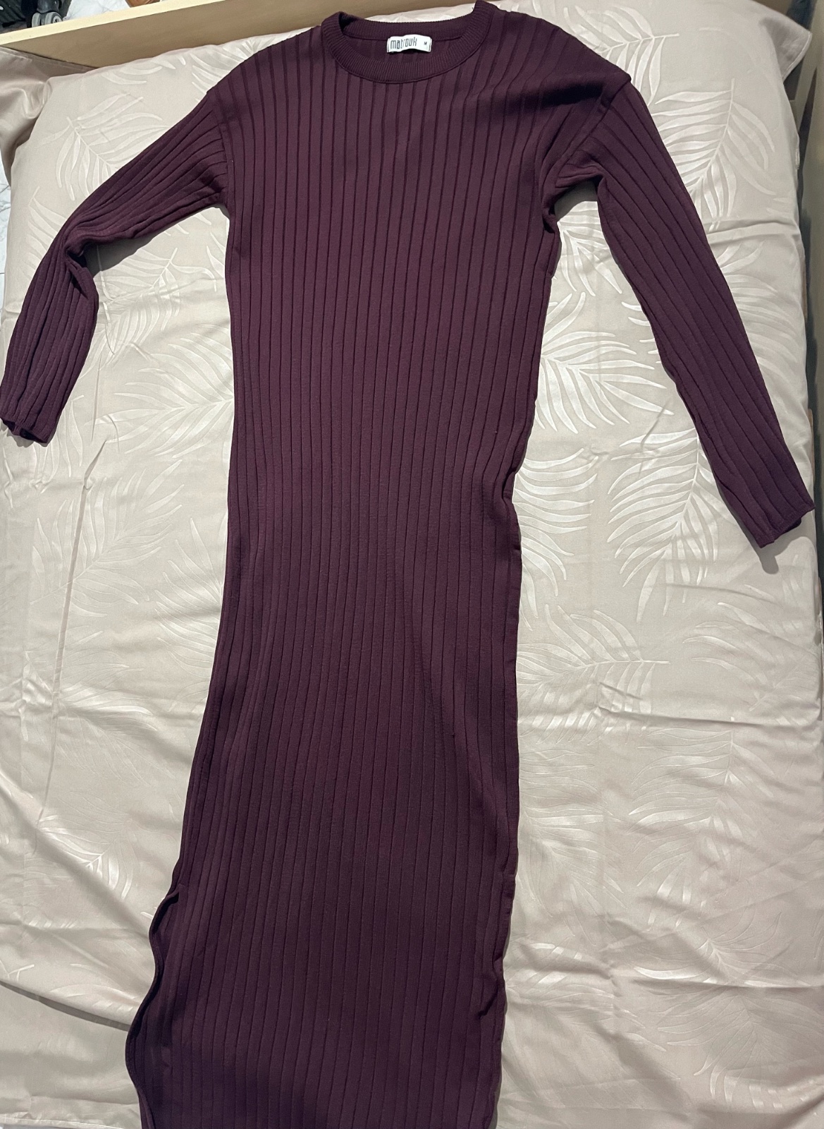 Robe en maille burgundy 