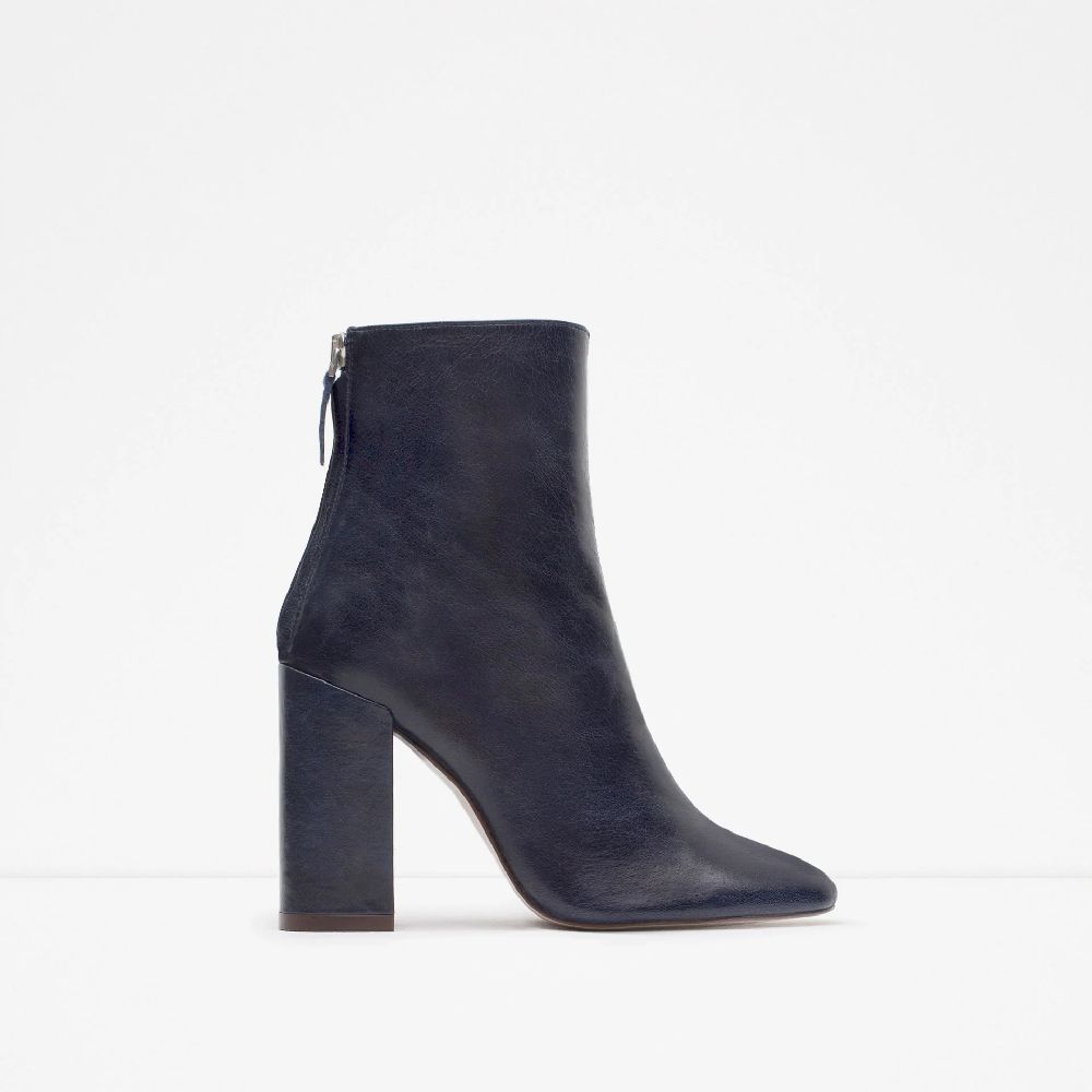 Leather zara ankle boots