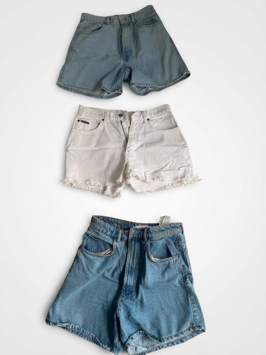Lot de 3 shorts en jeans, 2 Zara et 1 Calvin Klein 