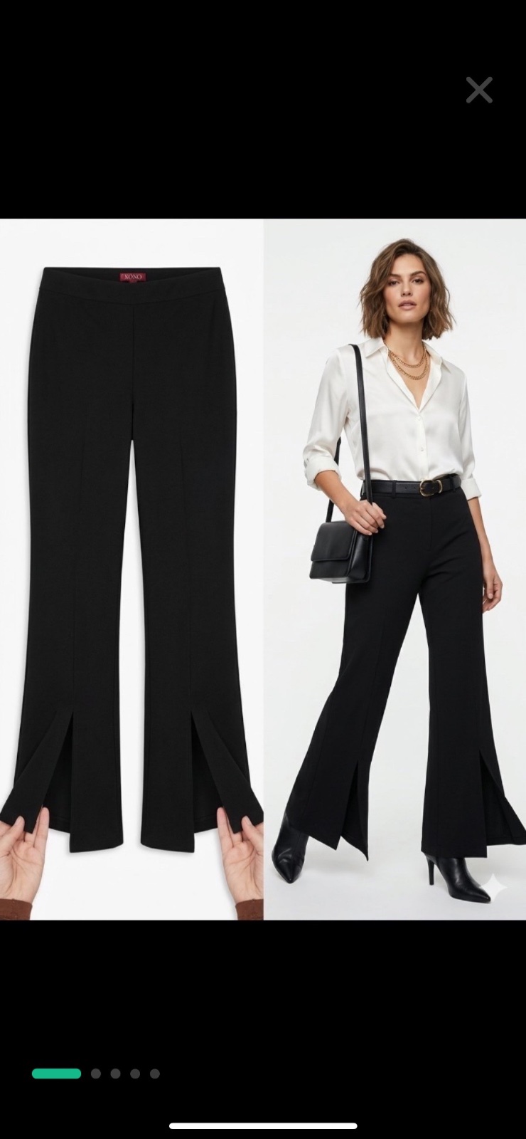Pantalon noir classe t.haute T.44