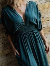 Robe soirée verte T.46-50