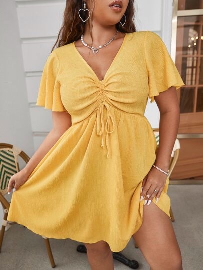 Robe jaune T.44-46