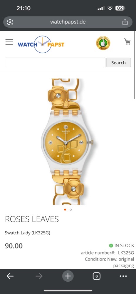 Montre swatch neuve