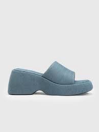 Mules compensées jeans 39