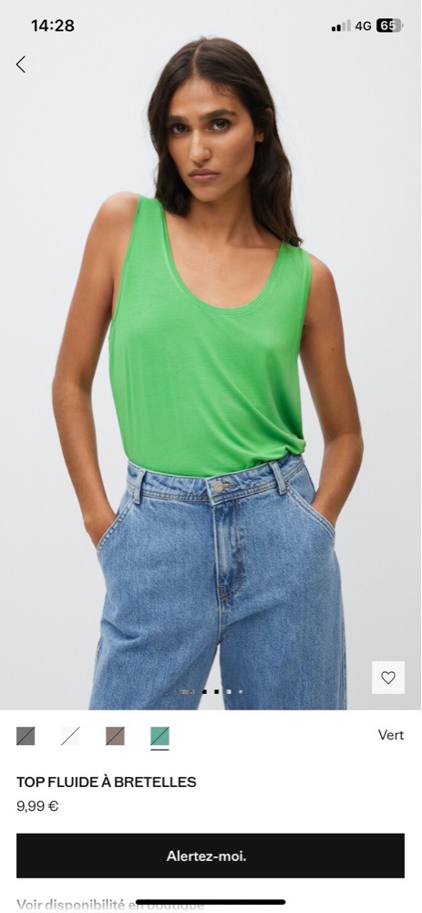 Haut sans manches vert