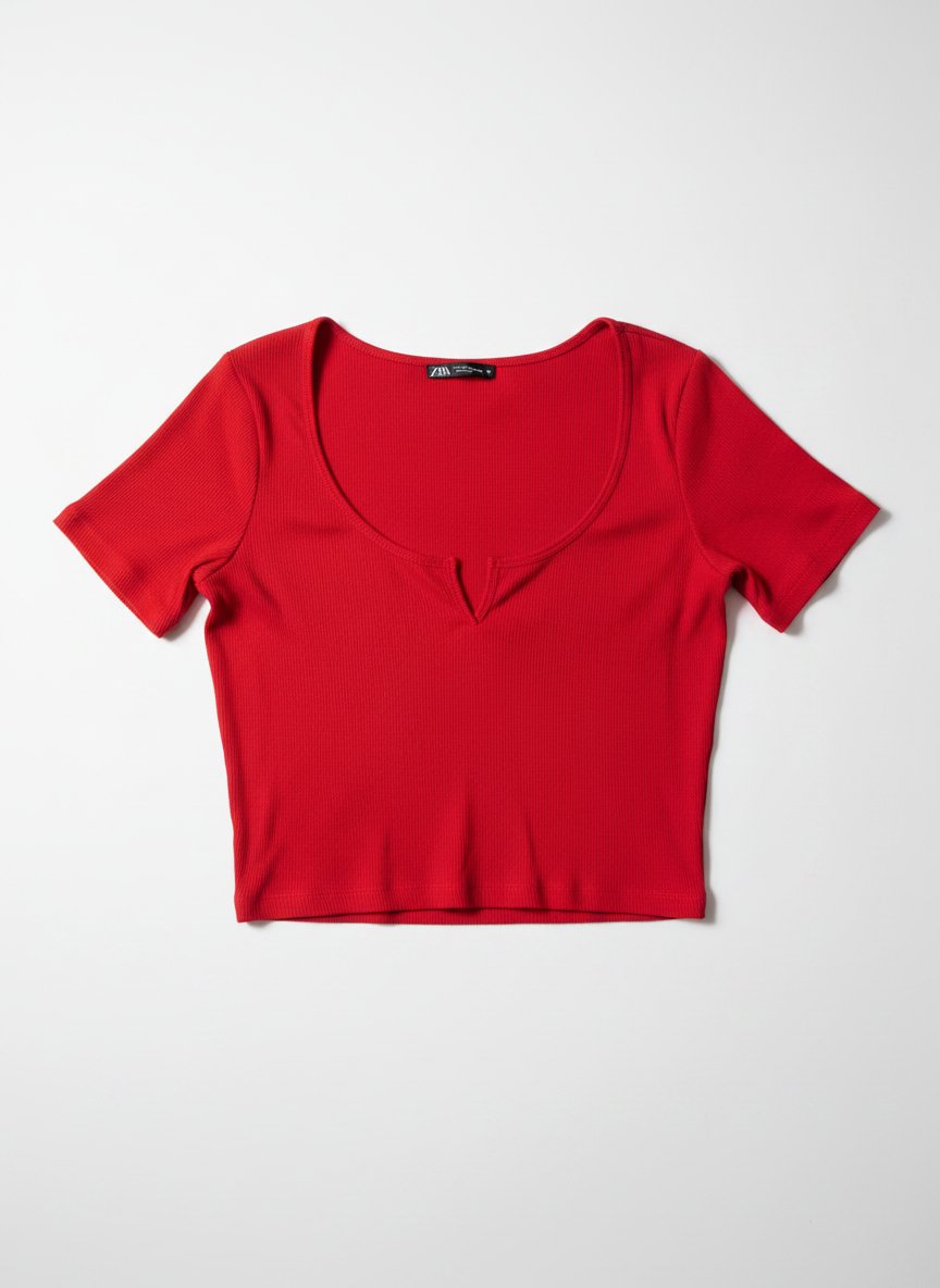 Crop top rouge