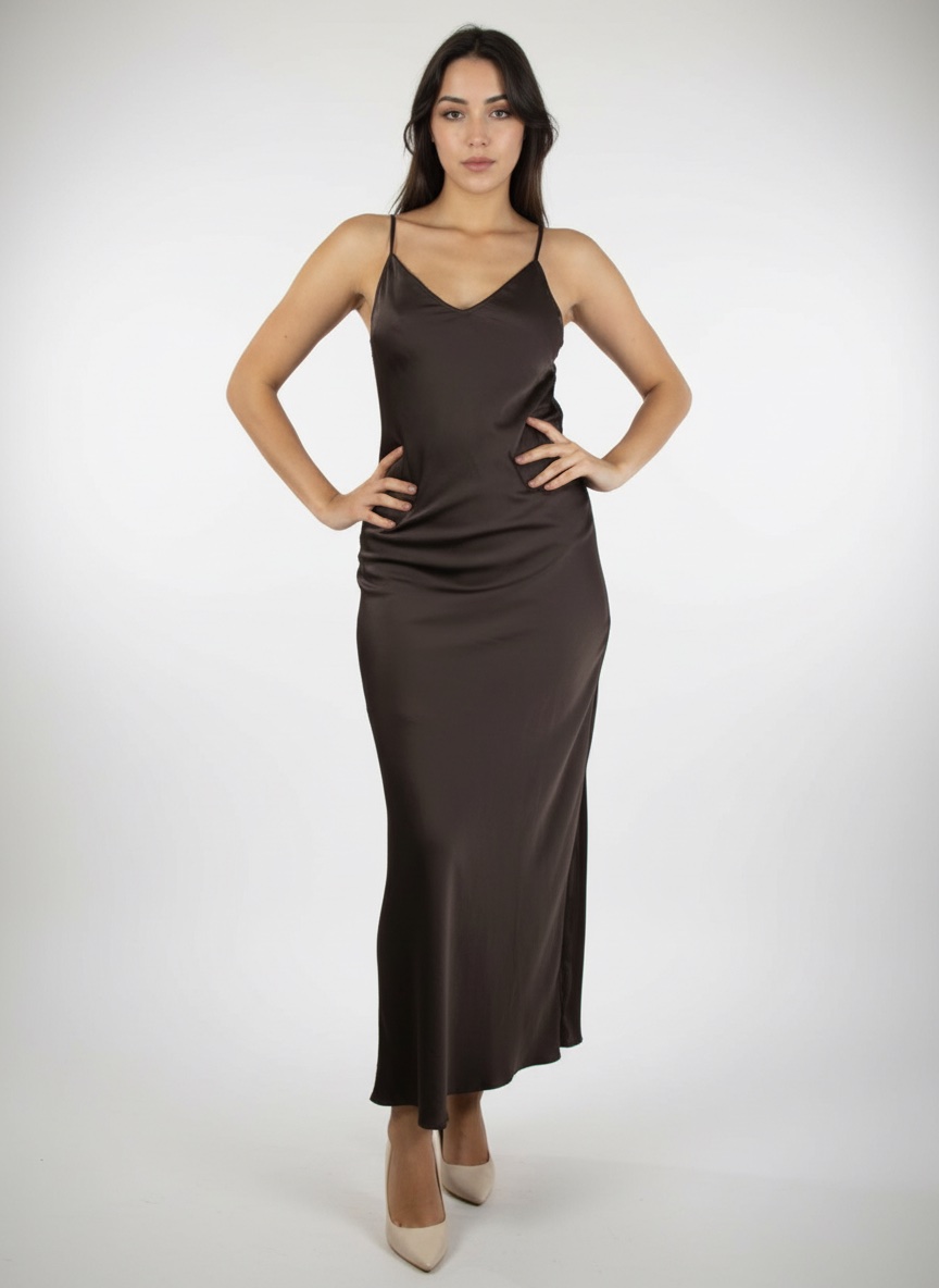 Robe satin zara 