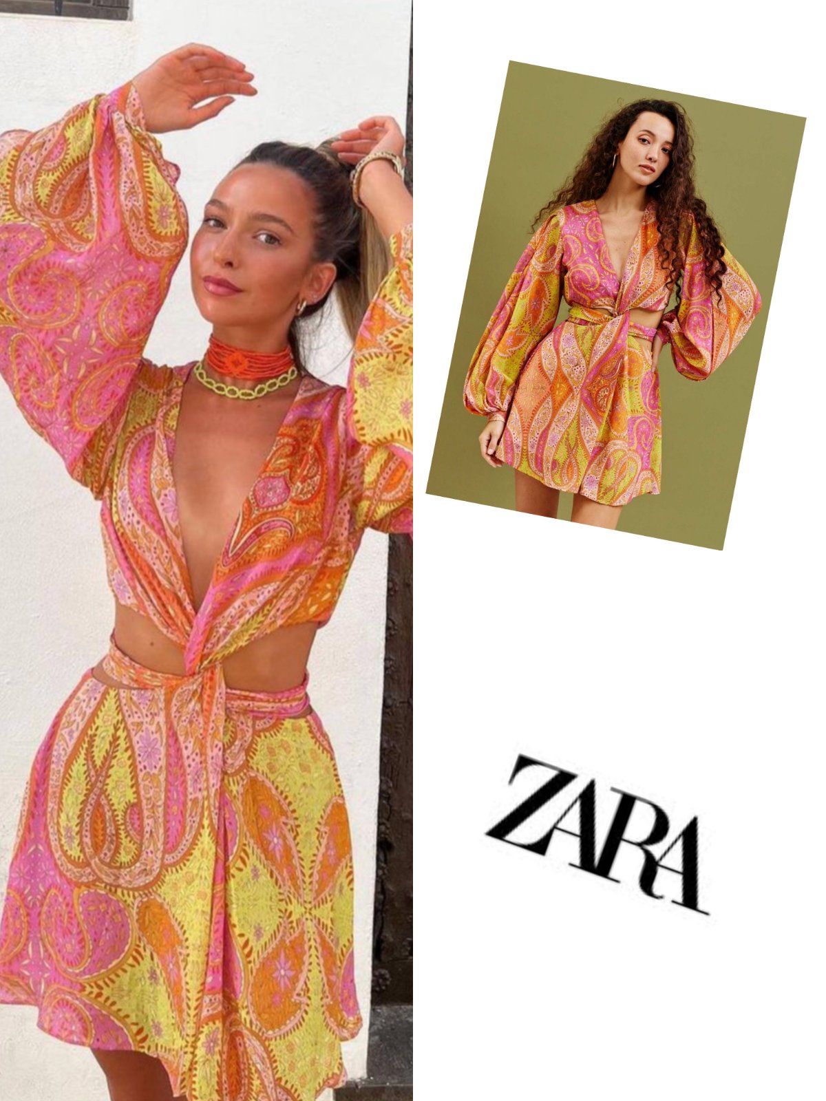 Robe imprimée Zara 