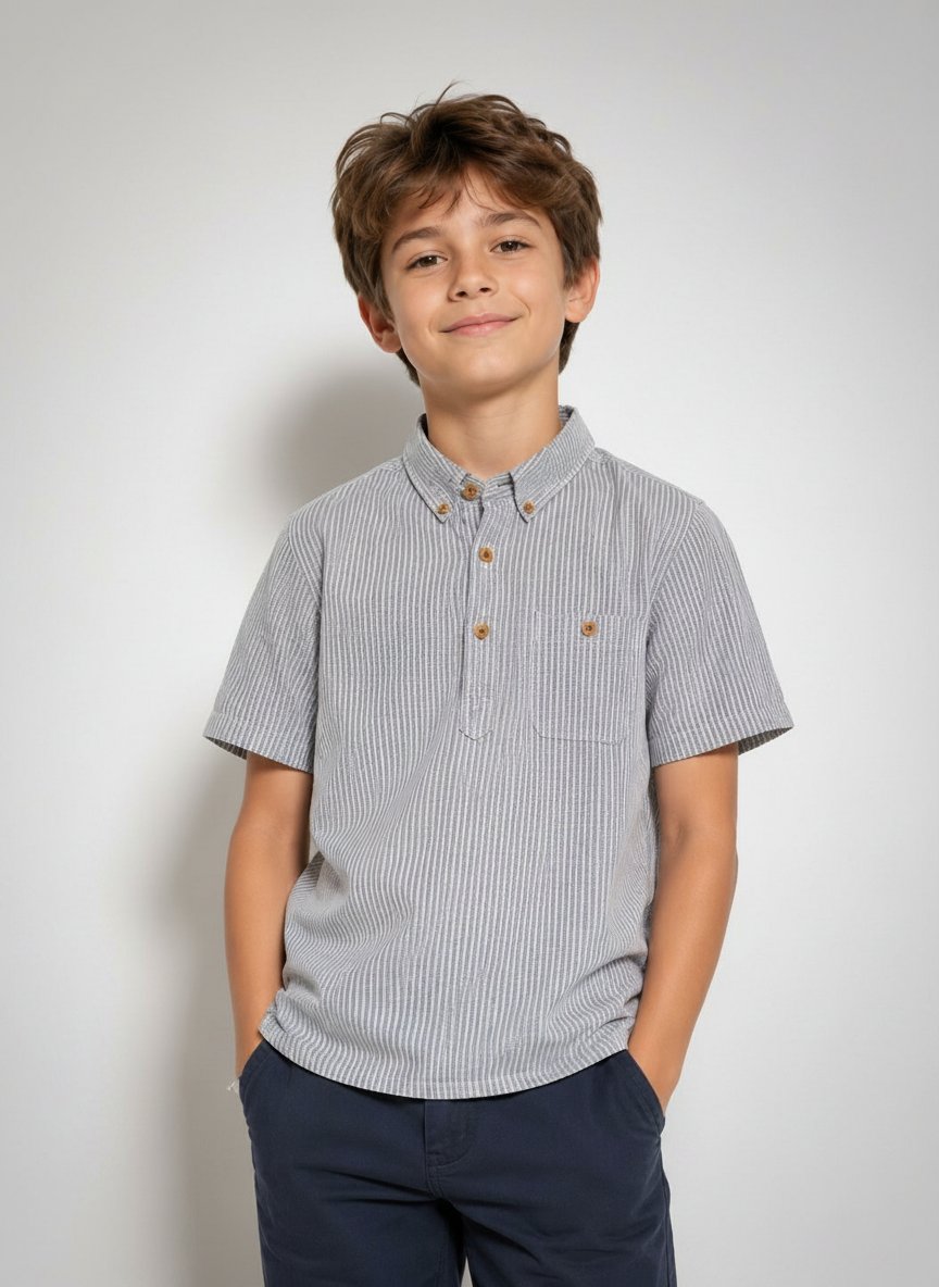 Chemise rayée élégante pour garçon de 10 -11 ans