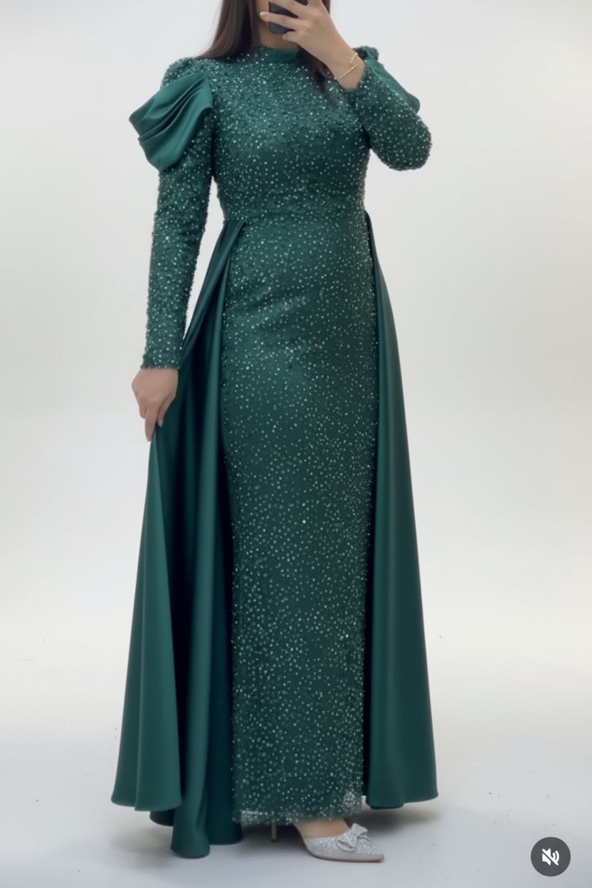 Robe soiré , taille 38 , femme voilé