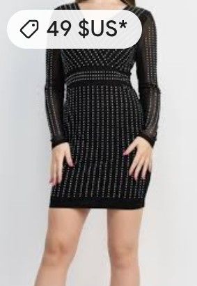 Robe en laine et strass de Skands