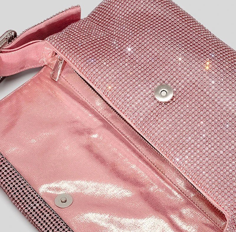Sac de soirée en strass pink 
