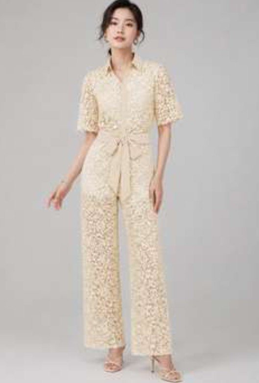 Combinaison en toile laine et soie avec doublure 