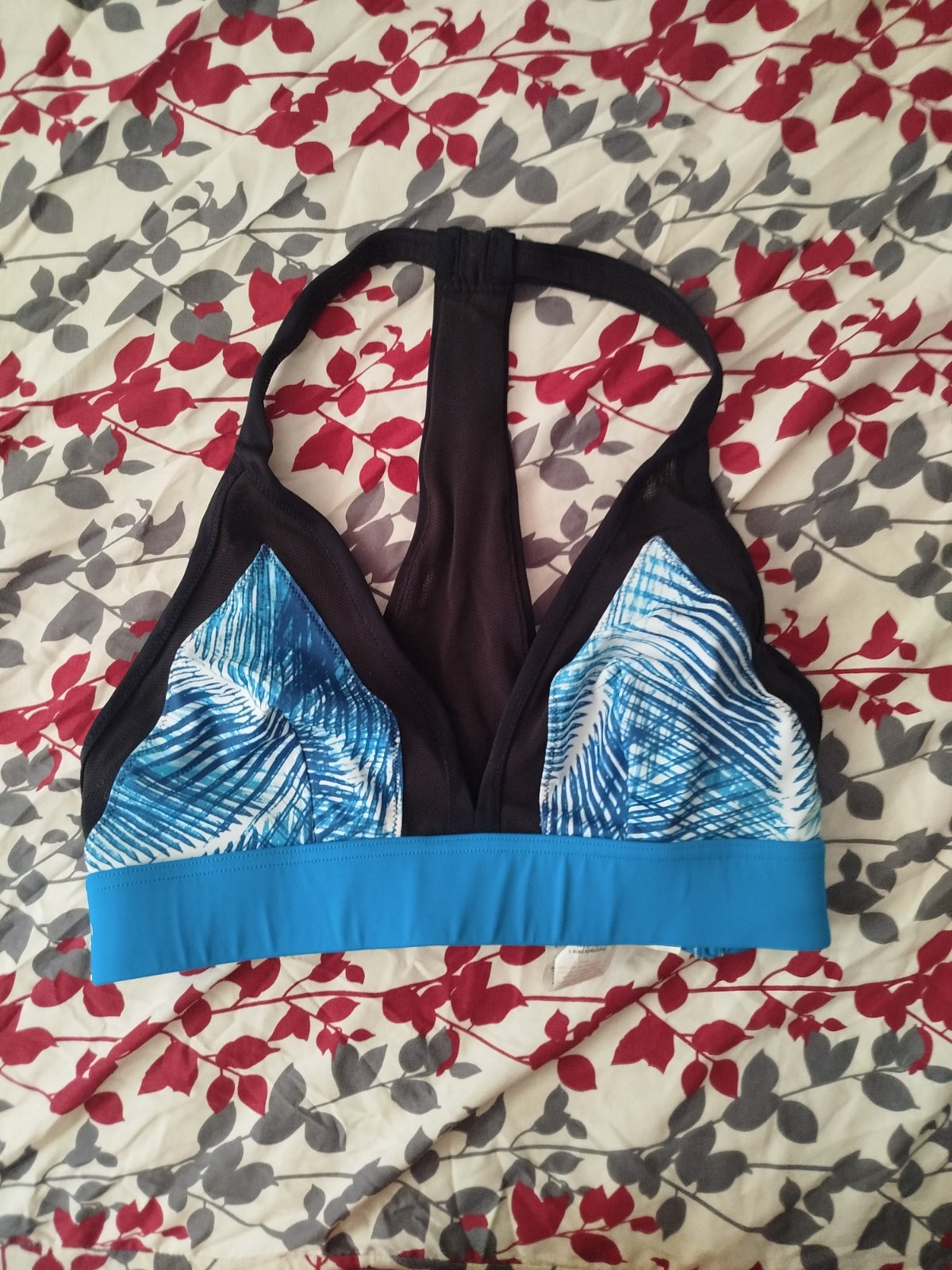 Maillot top soutien bleu | blue swimsuit top bra