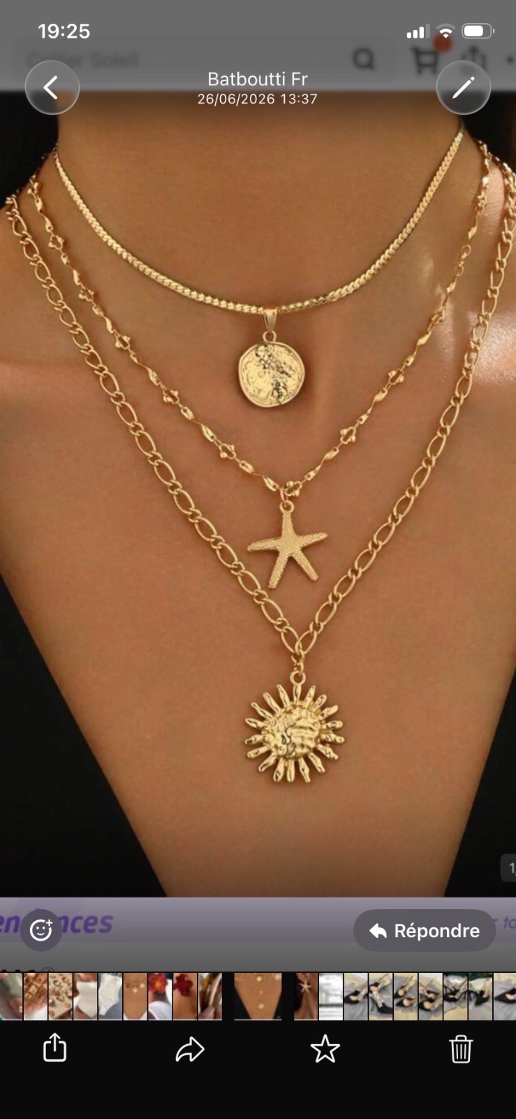 Collier  shein 