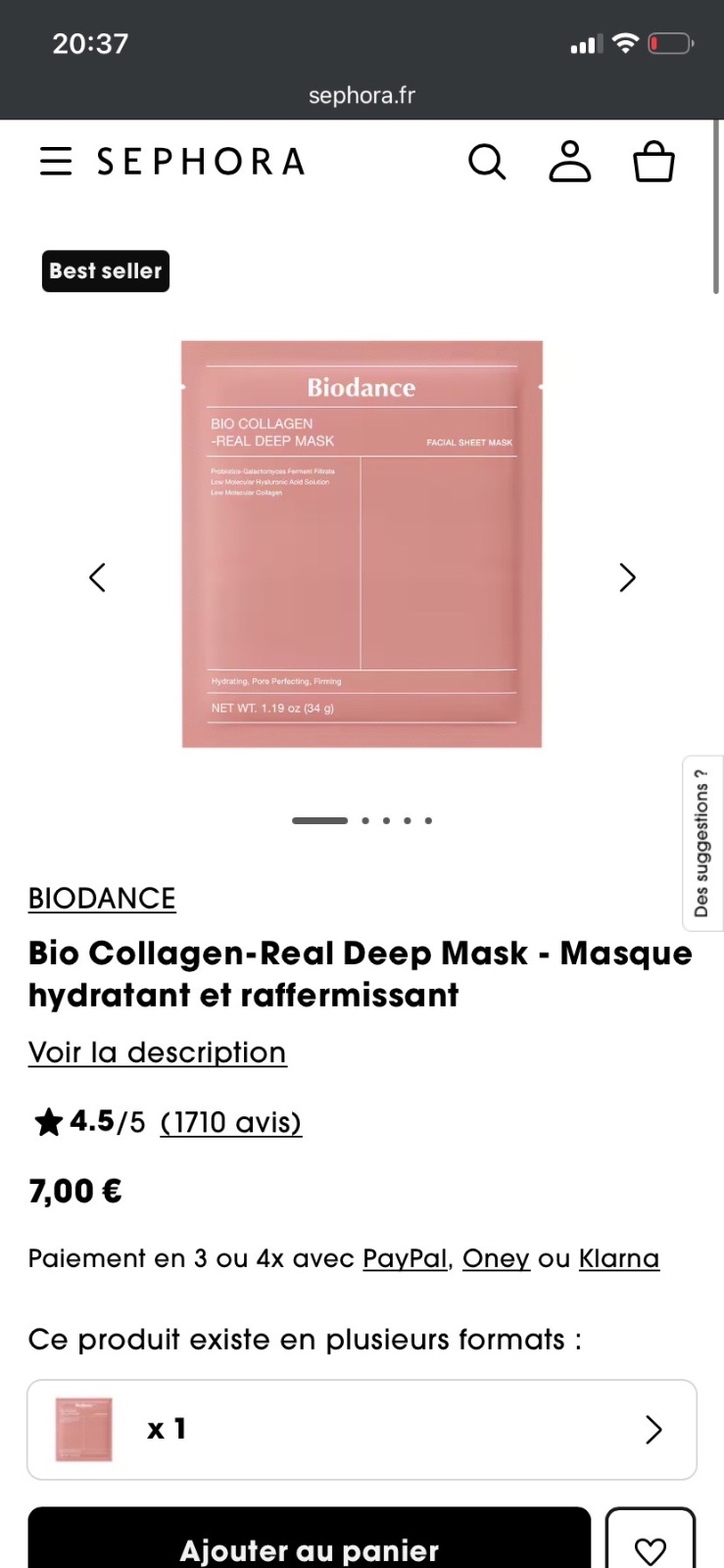 Lot de masque 