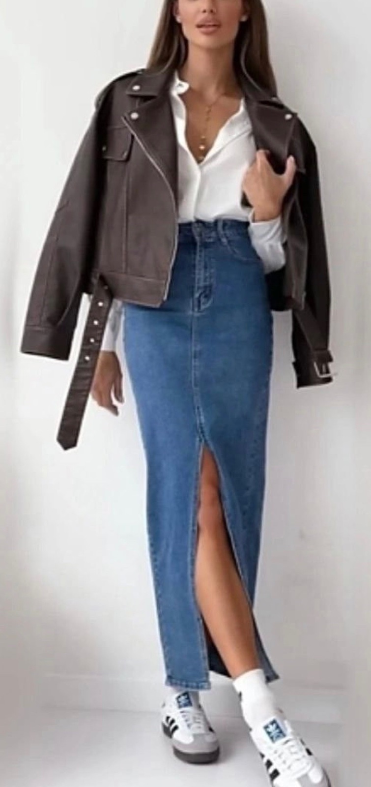 Jupe jeans longue de la marque calvin klein