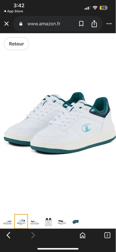 Basket  champion blanc (prix négociable)