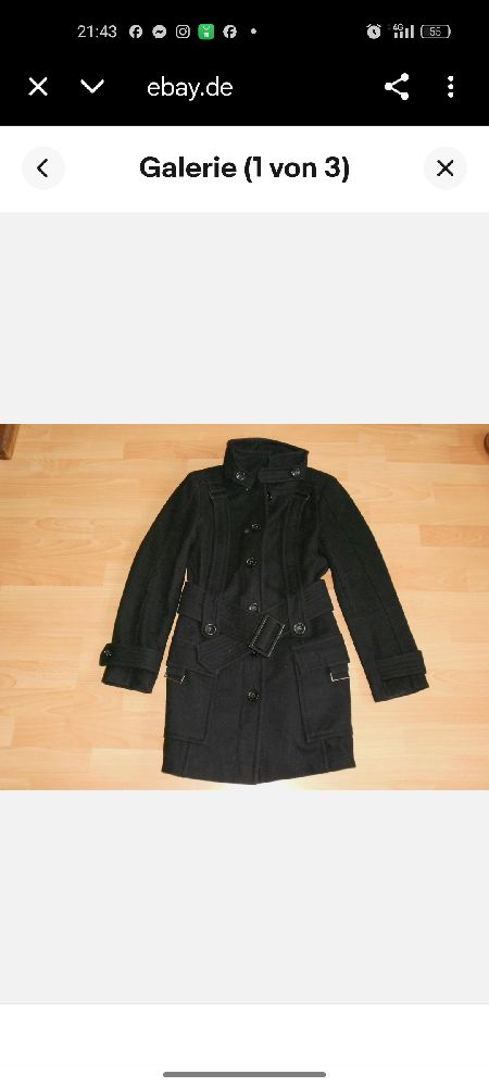 Manteau zara cashmere noir 🖤 ⚫🖤très chic 
