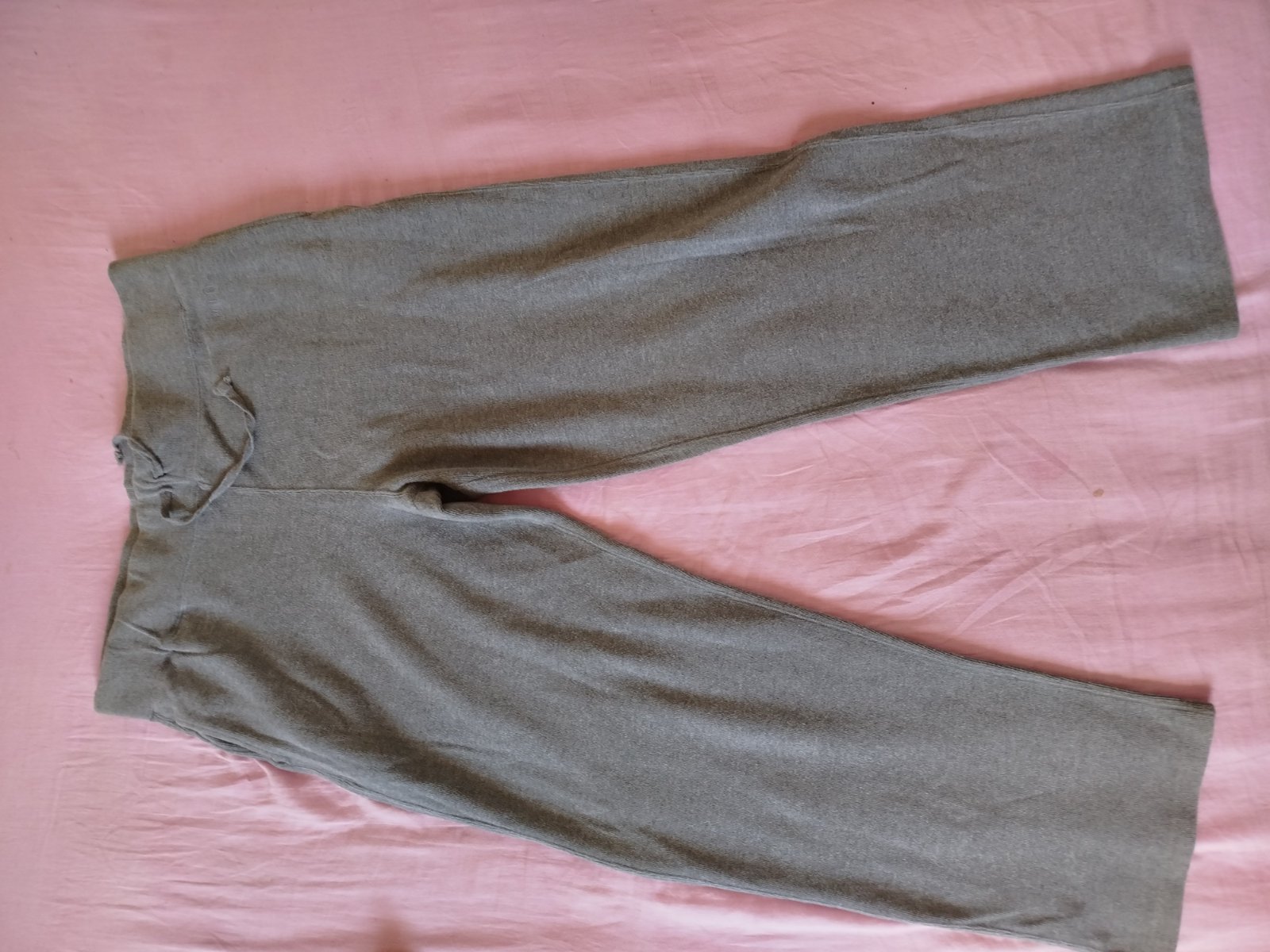 Wide leg grey sweatpants 