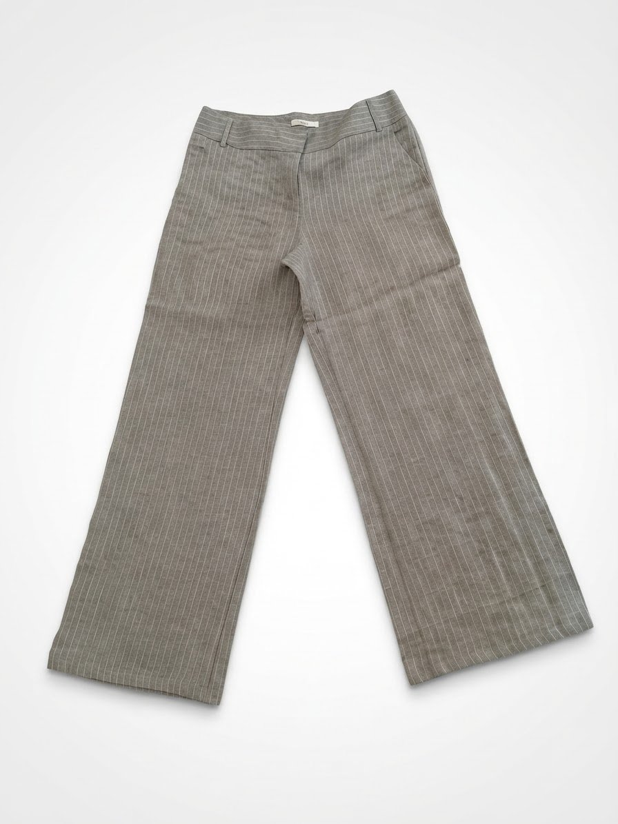 Pantalon lin gris tenis