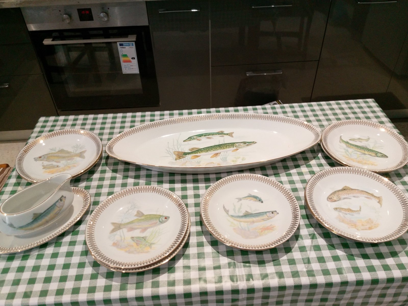 Service à poissons  en porcelaine de bohème 🐟