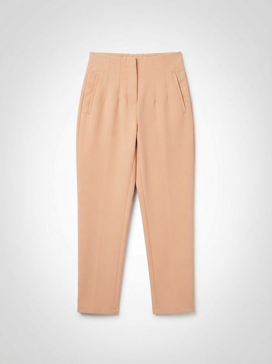 Pantalon classique à pinces beige