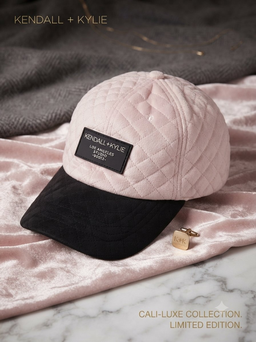 Casquette rose et noire 