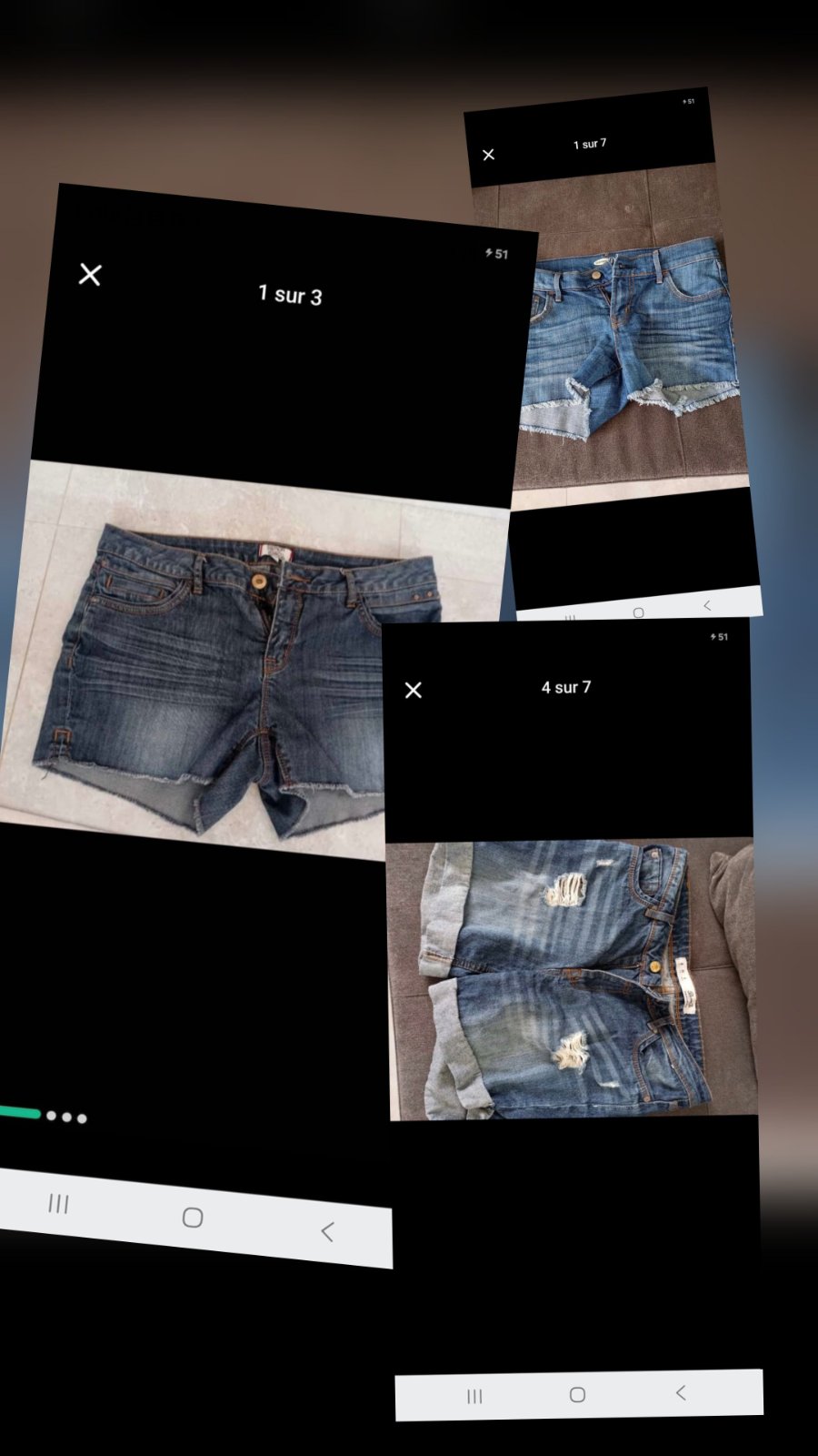 Lot de trois shorts