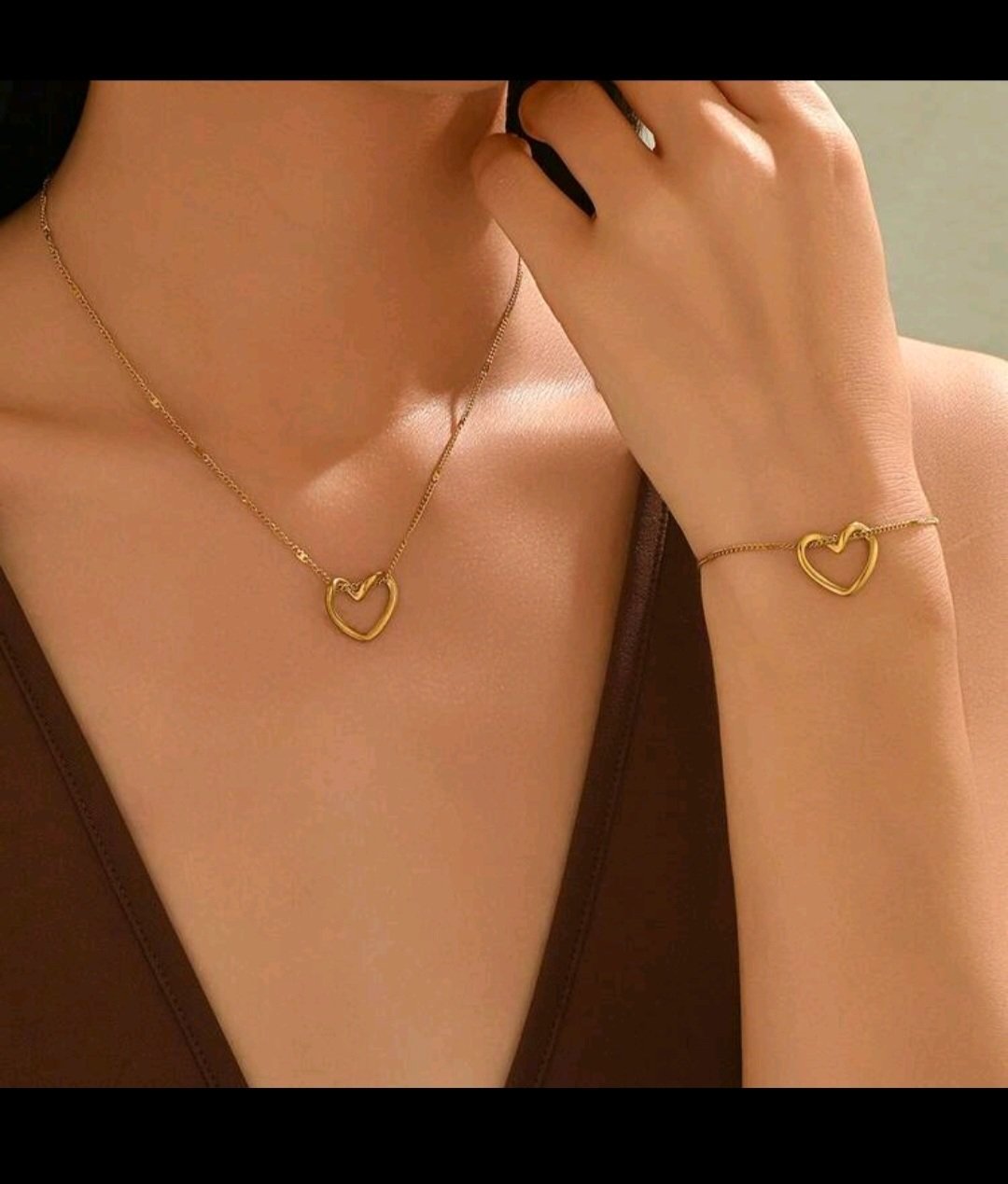 Collier et bracelet en acier inoxydable 
