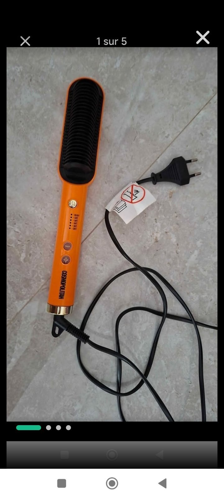 Brosse chauffante 